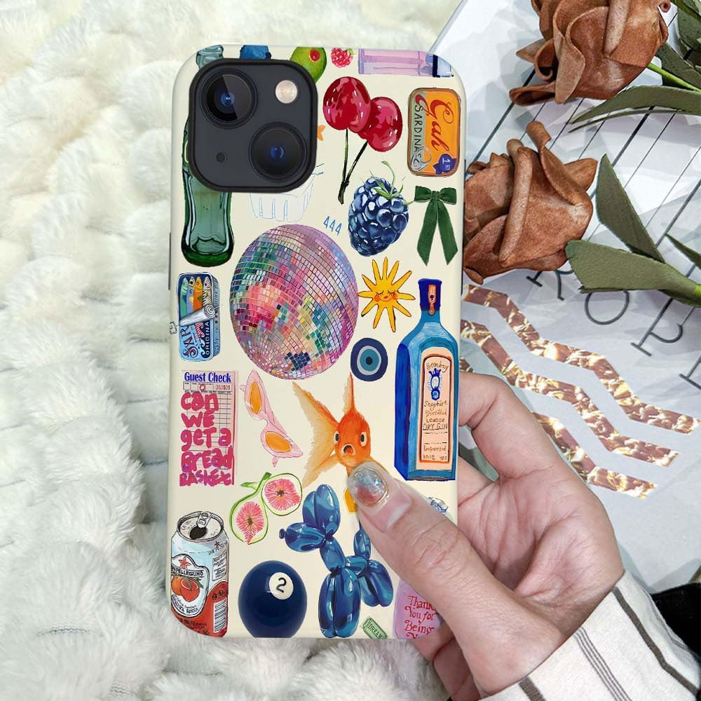 Generic Compatible with for iPhone 13,European Collage Lovely Phone Case for Girl Women Boy Men,Scratch Resistant Shockproof Cover Case for iPhone 13 - Image 5