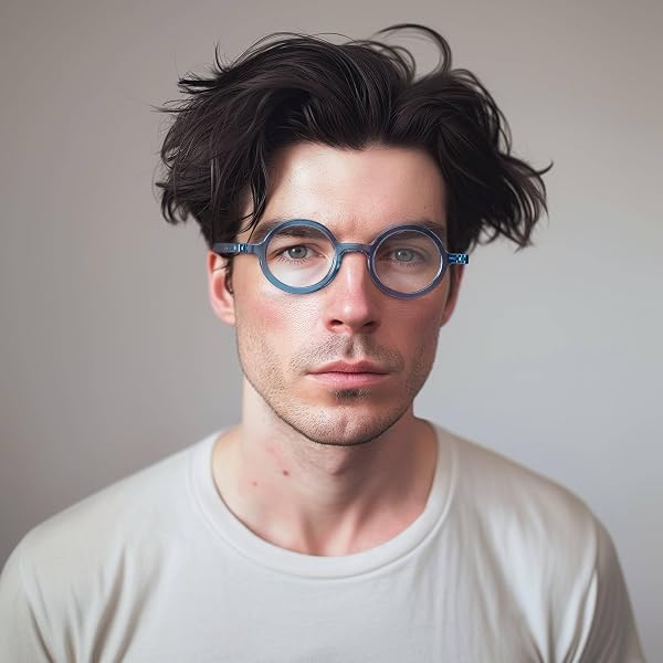 LONDON MOLE® Moley lunettes de lecture | Lecteurs ronds sympas | Homme femme unisexe | Charnières à ressort - 4