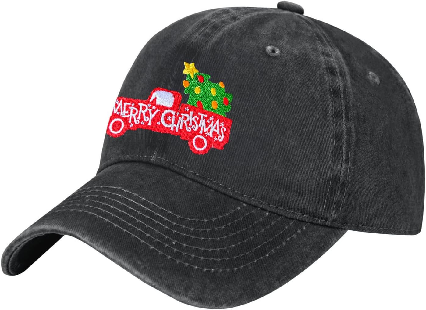 Gloriousa Christmas Hats Christmas Baseball Cap Funny Santa Adjustable Embroidery Cotton Hat for Men Women - Image 5