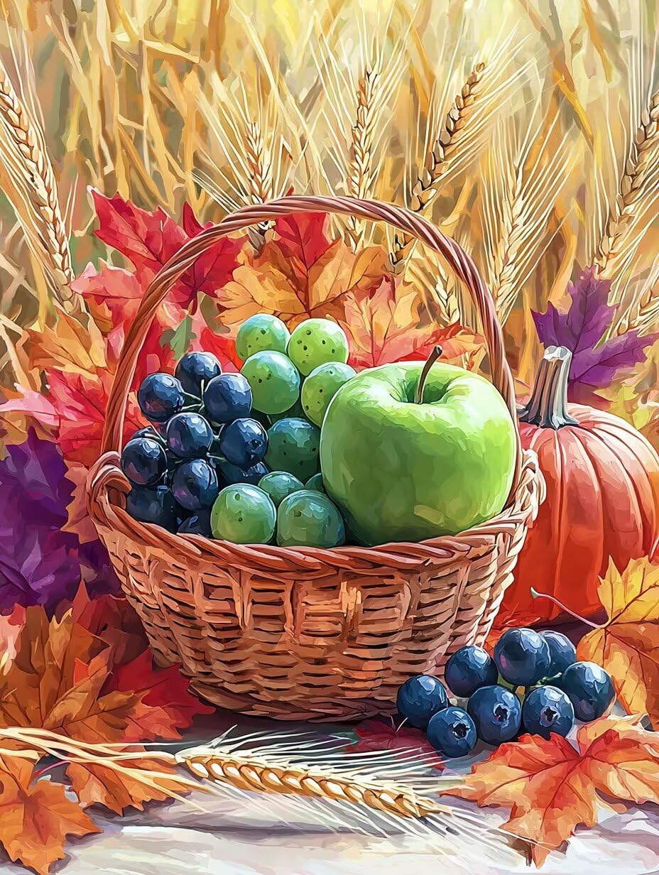 WEISHIWE Automne fruit Peinture Numero Adulte Kits, 80x100cm m-915