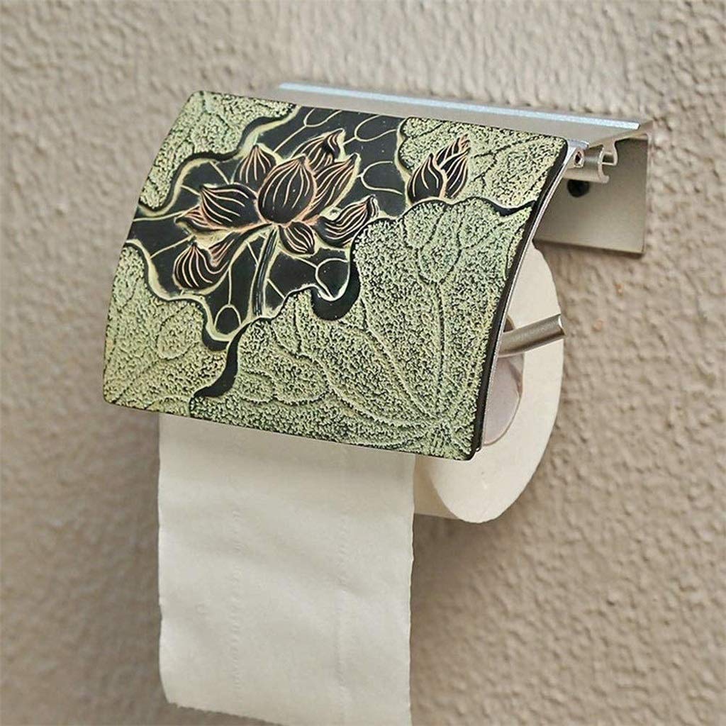 NEECS Portarotolo portarotolo da Parete, portarotolo Carta igienica da Bagno, portasciugamani da Cucina Placcato Oro