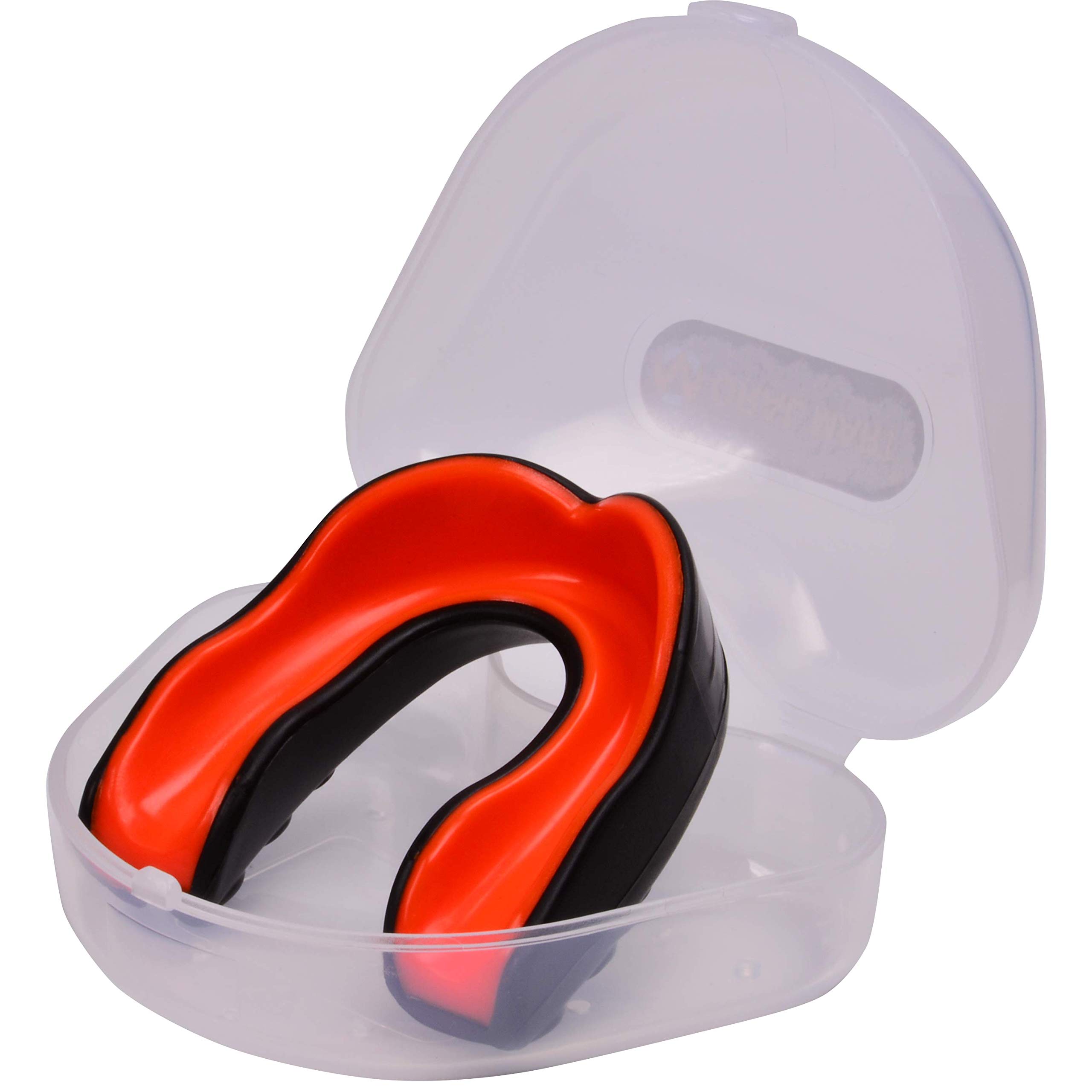 Oral Mart Sport Mundschutz für Erwachsener (Schwarz/Orange)