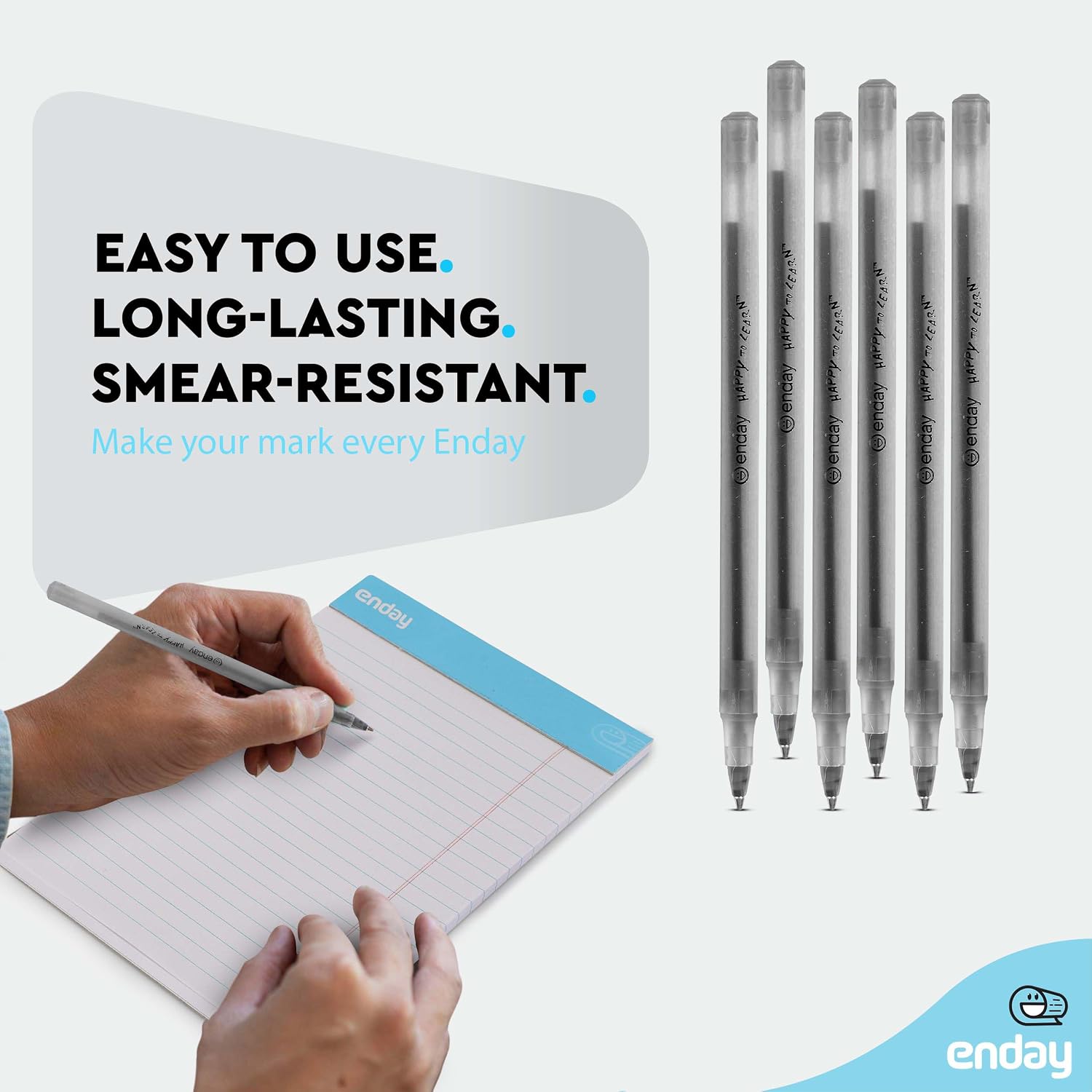 Enday 1200 Pack Bulk Ballpoint Pens Black 1200 Black Pens, Medium Point (1.0mm) Smooth Writing Pens, Comfortable Grip, Quick Dry Ink, Office School Home Supplies.