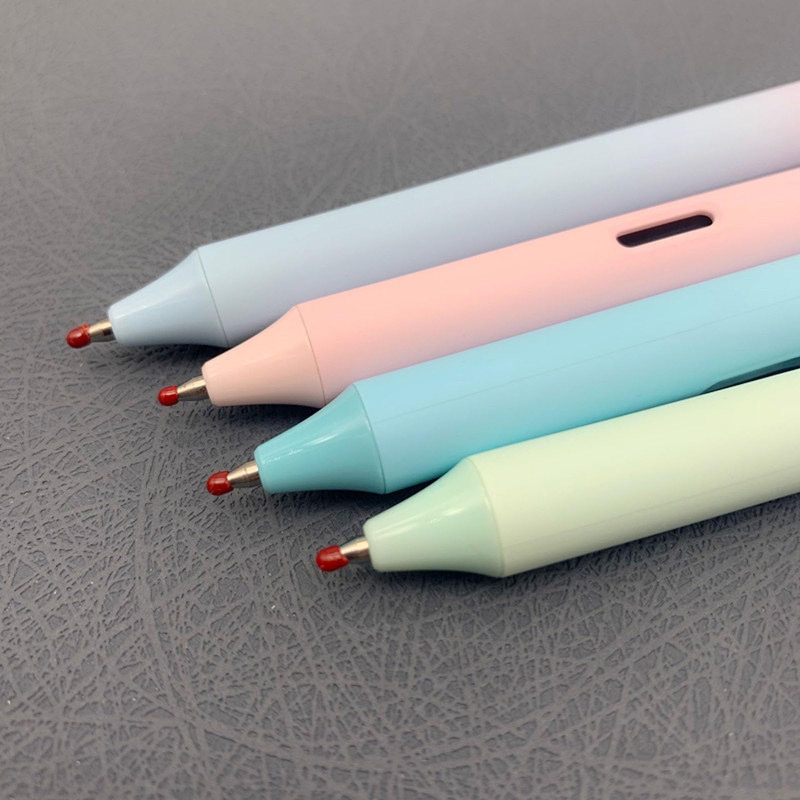 ABOSEDE Gelstifte, 4 Stück, schwarze Tinte, 0,5 mm, mittlere Spitze, glattes Schreiben mit Silikongriff, High-End-Serie, einziehbare Stifte mit Metallclip (8 Stück)