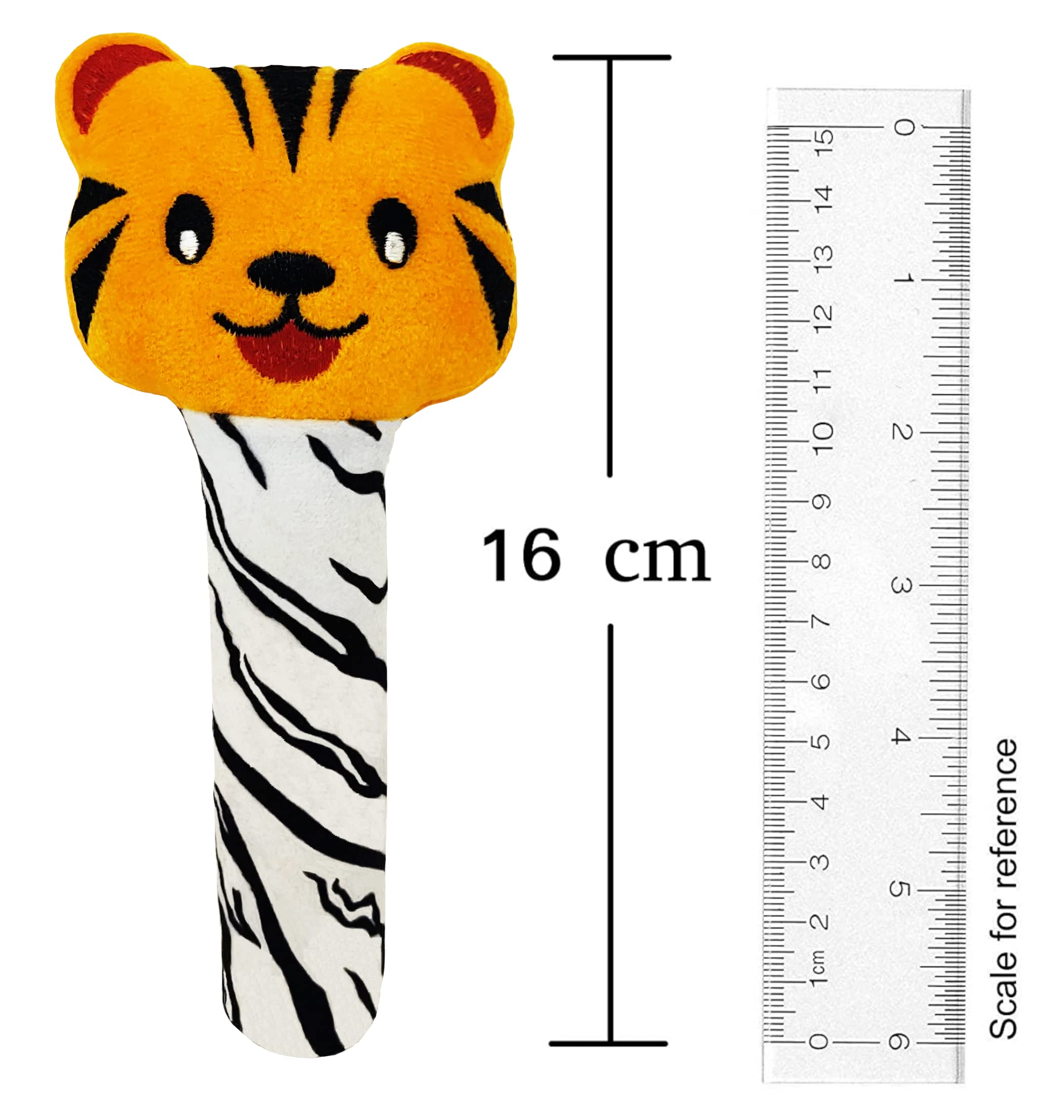 Pikipo Soft Ball (Small, 11cm) and Tiger Face Soft Rattle Combo 2