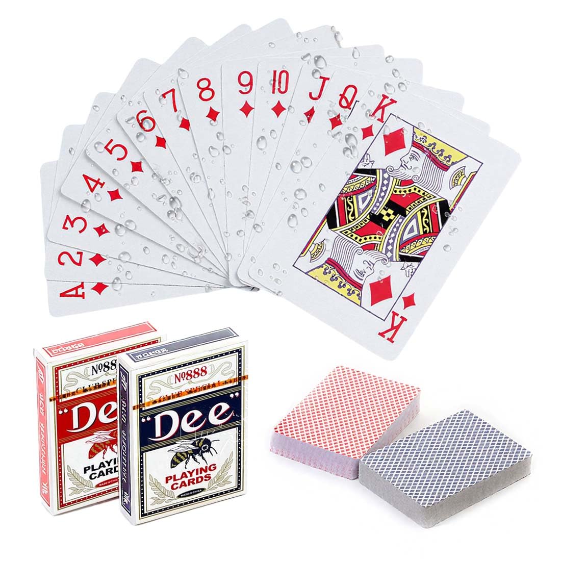 Najayco – Lot De 2 Jeux De Cartes Rouge Et Bleu – 56 Cartes Avec Jokers – Taille Standard 55x84 Mm – Idéal Pour Poker Et Famille