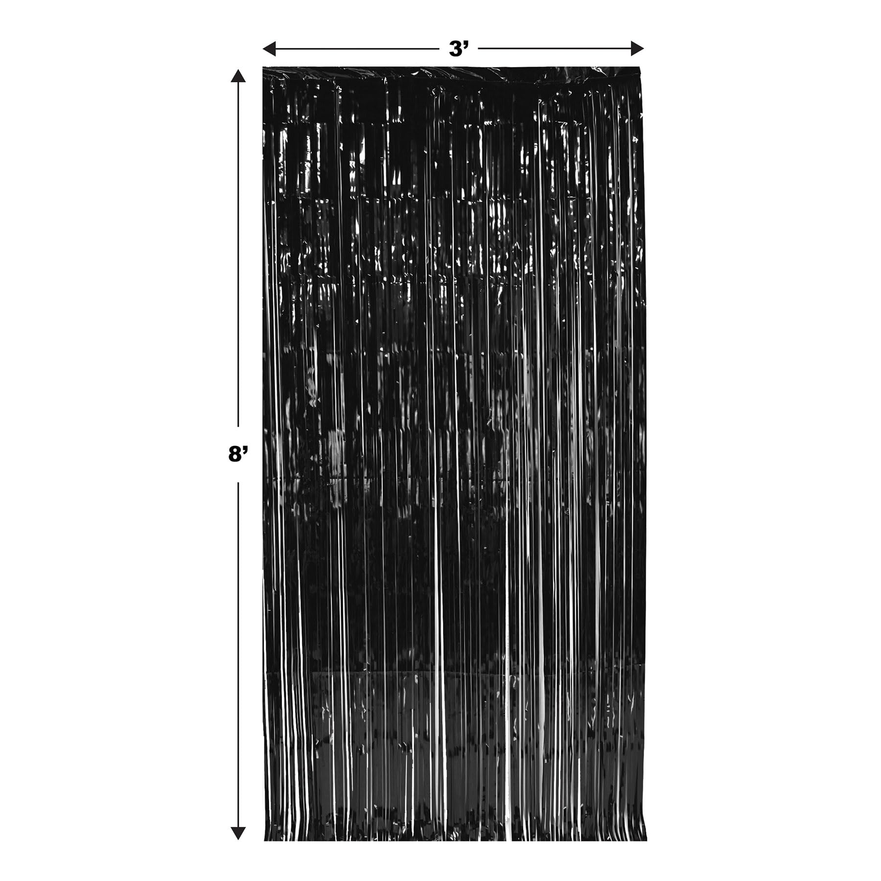 Beistle Paquete de telón de fondo de cumpleaños número 50 – Pancarta dorada de globos de aluminio "Happy Birthday 127.0 cm, globos de estrella con borlas y 2 cortinas de flecos negros, 8 x 3 pies