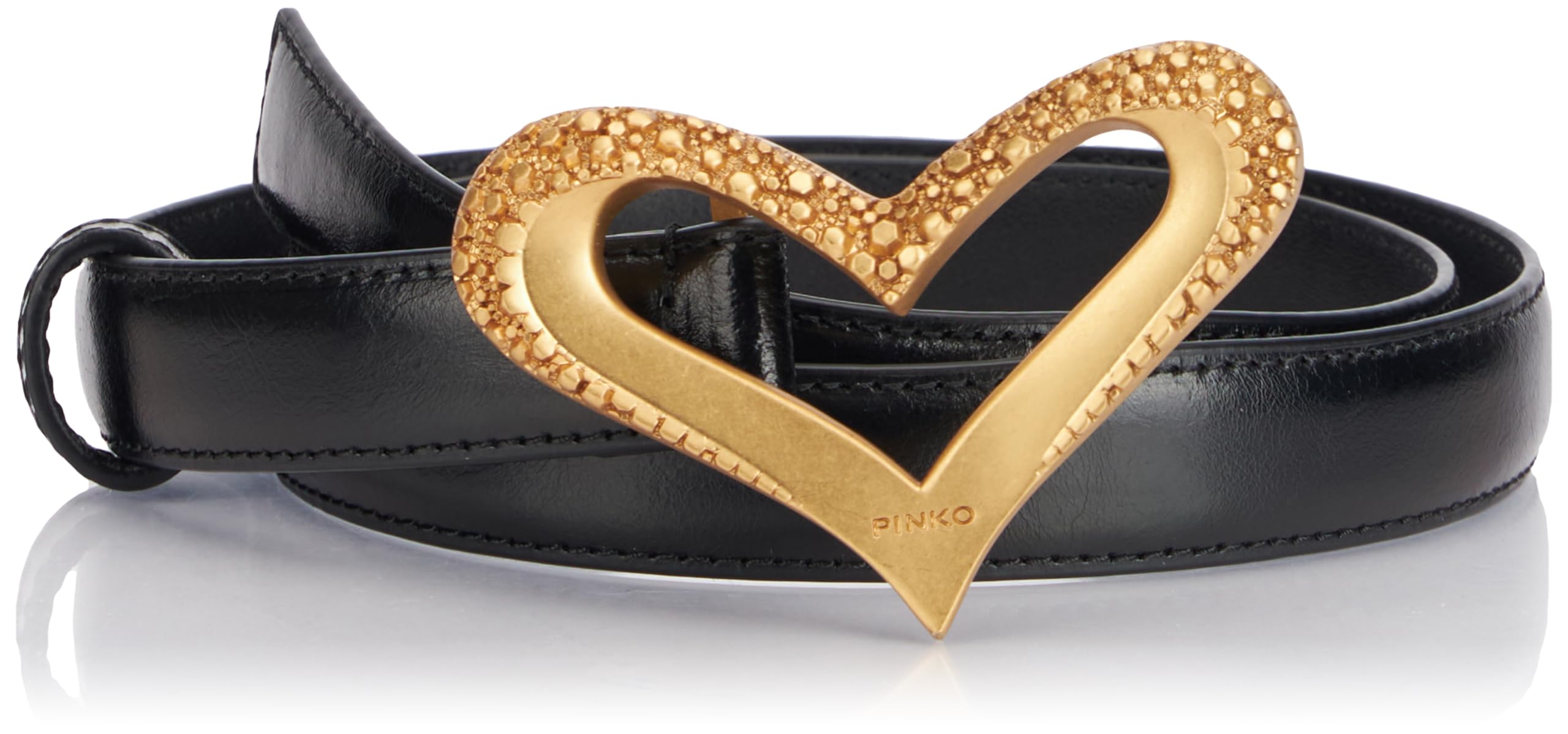 Pinko Love Heart H2 Belt Cuir Vintage Ceinture Femme