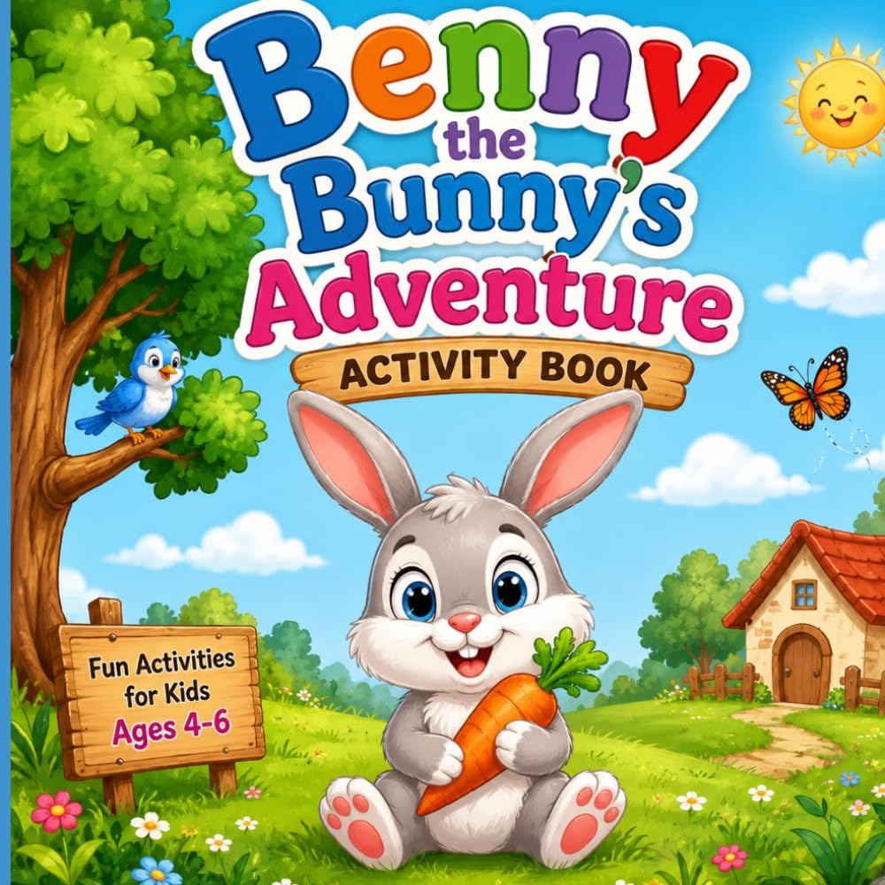 Benny the Bunny’s Adventure Activity Book: Fun Activities for Kids Ages 4–6