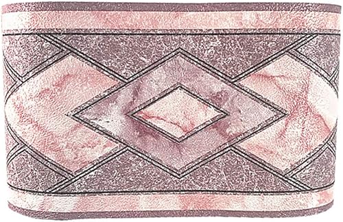 Miniatura 5 de Simplemuji - Papel tapiz autoadhesivo 3D con patrón de celosía de diamante rosa, impermeable, para despegar y pegar para baño, cocina, azulejos