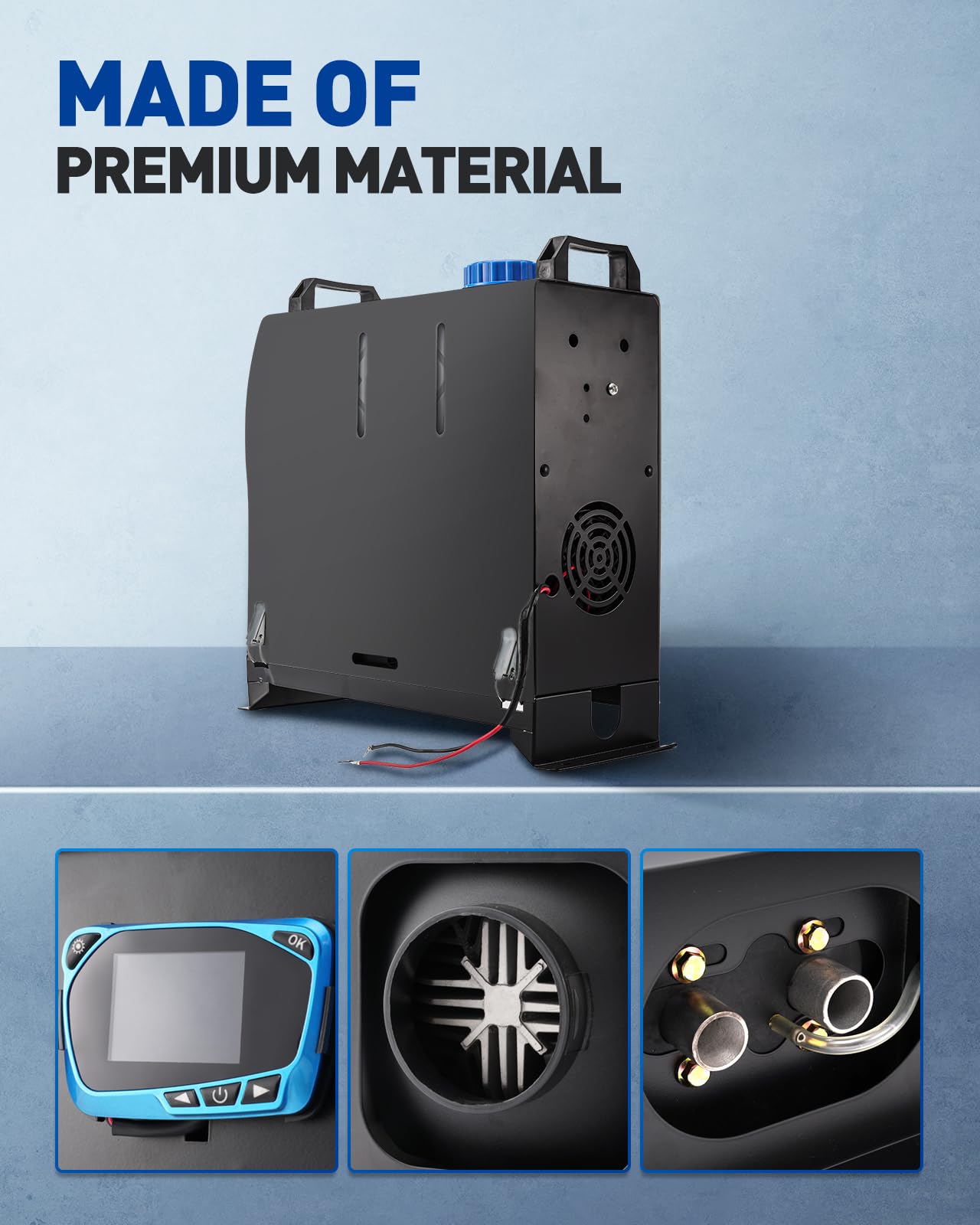 12V 5KW Air Diesel Heater, zestaw ogrzewania postojowego z tłumikiem LCD Remote Control, Night Integrated Diesel Heating Cichy do samochodów, przyczep kempingowych, ciężarówek, łodzi, autobusów, kam