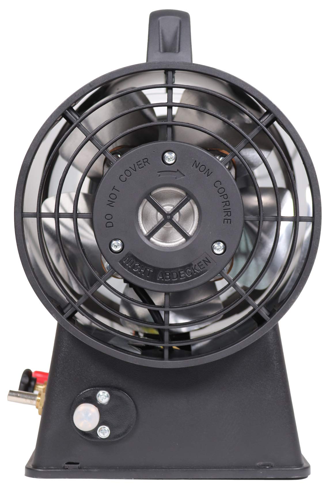 WELDINGER Gasheizkanone 13,3 kW Edelstahl mit Piezozündung Set mit Schlauch + Regler Heizgerät Bauheizer Heizgebläse