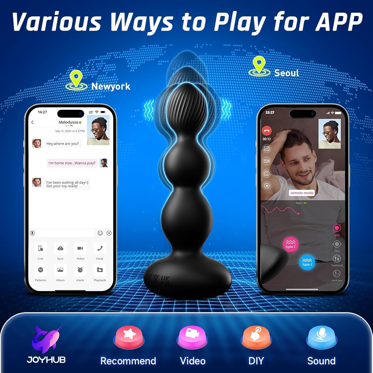 BEISAR Prostate Massager Anal Vibrator, Male Sex Toys for Men Sex Toy Anal Plug Anal Toys Adult Toys Male Vibrator Butt Plug for Women with 7 Wiggling (Blackwss)