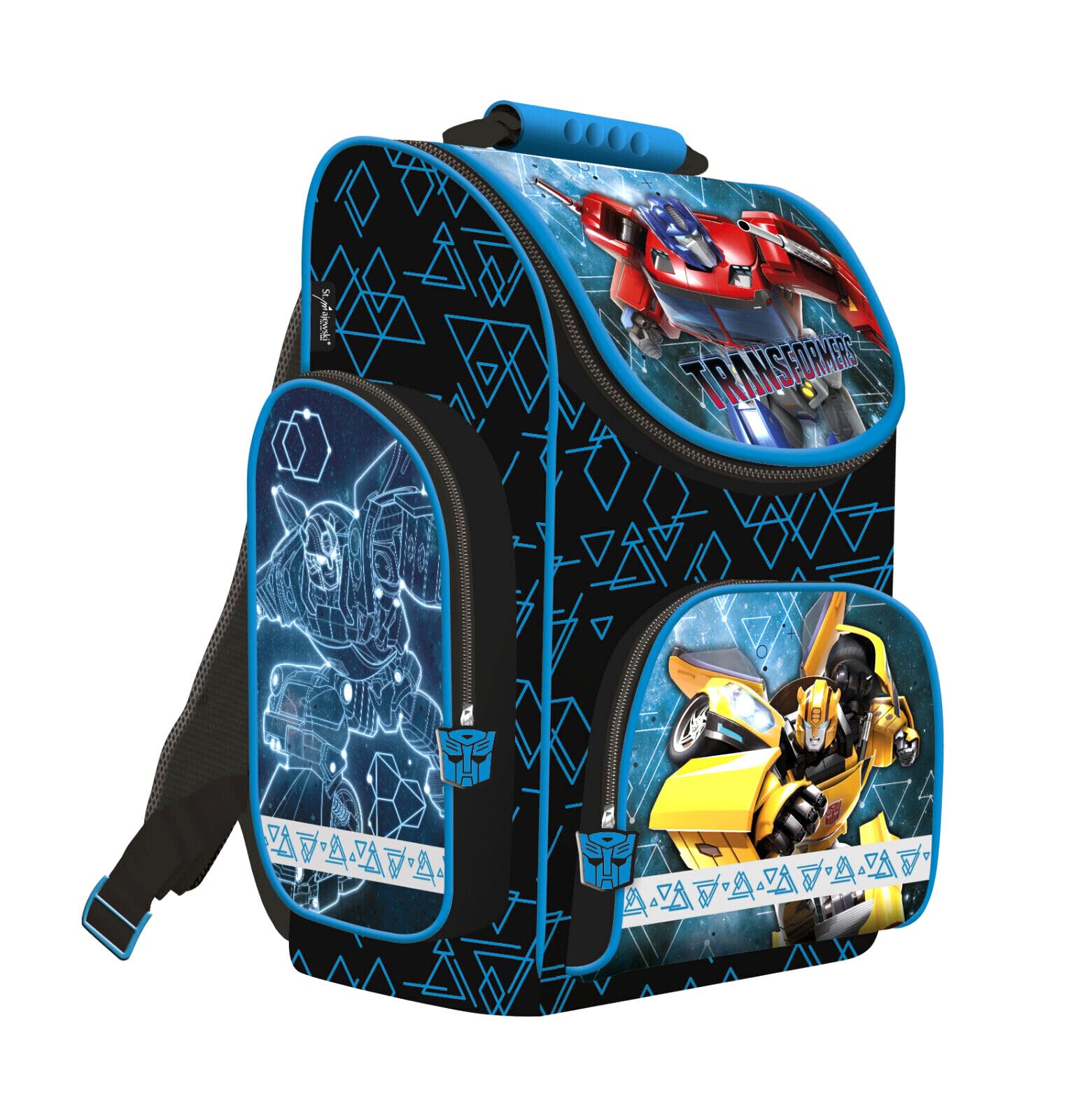 Roboter Autos Transformers 5 Teile Set Schulranzen Schultasche Ranzen Tornister Rucksack Tasche Turnbeutel Federtasche mit Sticker-von-Kids4shop Schultüte 85 cm