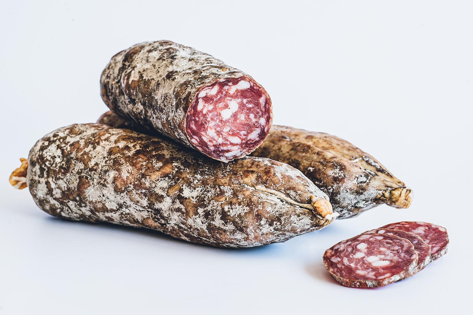 Saucisson sec de campagne Artisanal - Porc Francais - Sélectionné par vos Champions du Monde de Boucherie - 1 pièce 350g - Panier Gourmand Charcuterie - Idée Cadeau apéro
