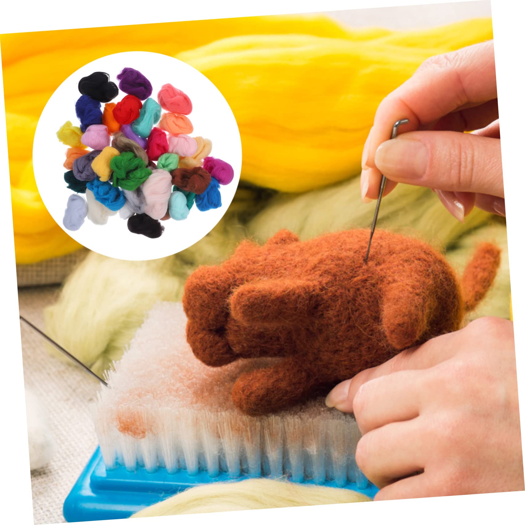 NUOBESTY 72stücke Filzwolle Für Nadelfilz Bunte Bastelmaterialien Hochwertige Schafwolle Für Kreative Projekte Geeignet Für Dekoration Spielzeug Und