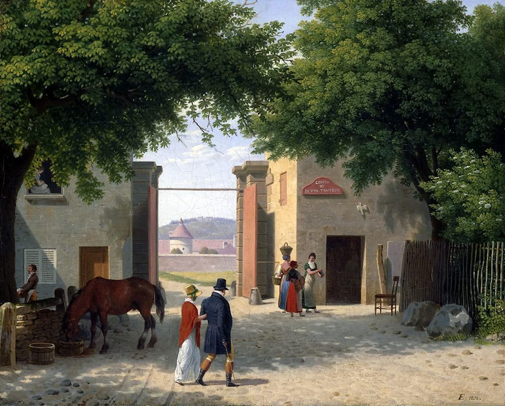 Impression d'affiches d'art de qualité musée Eckersberg Le Bois de Boulogne sur toile 60x90 cm