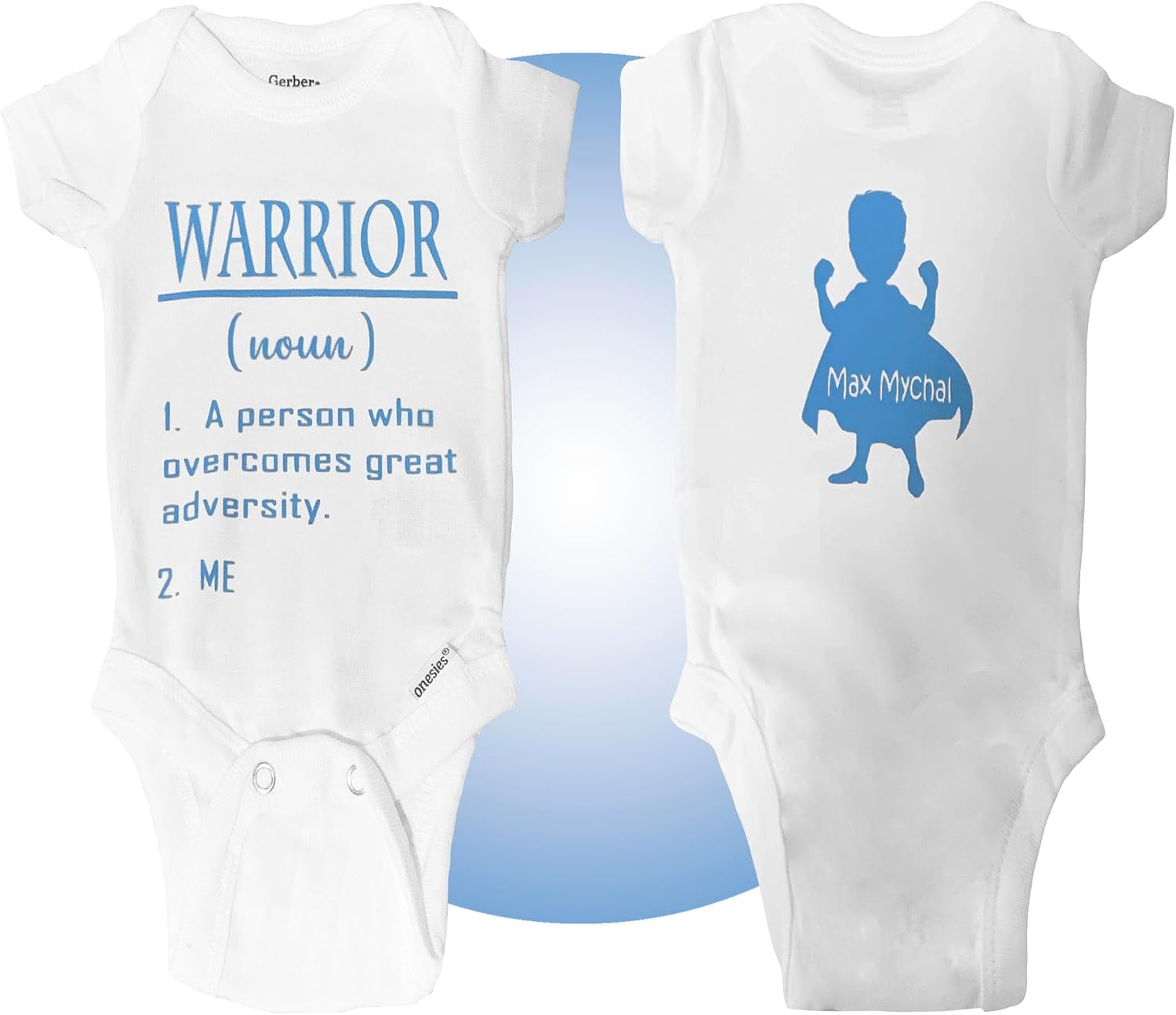 Baby Heart Warrior Bodysuits - Baby Heart Surgery Personalized Outfit - 100% Cotton - Gift Wrapped - CHD Surgery image 3
