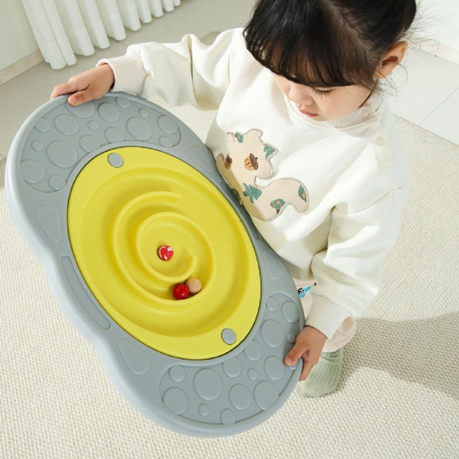 Wobble Board con Labirinto Antiscivolo Allenamento Core Coordinazione | Trainer Oscillante Labirinto Con Palline Adatto A Bambini, Prescolari, Alunni, Scuola, Soggiorno E A