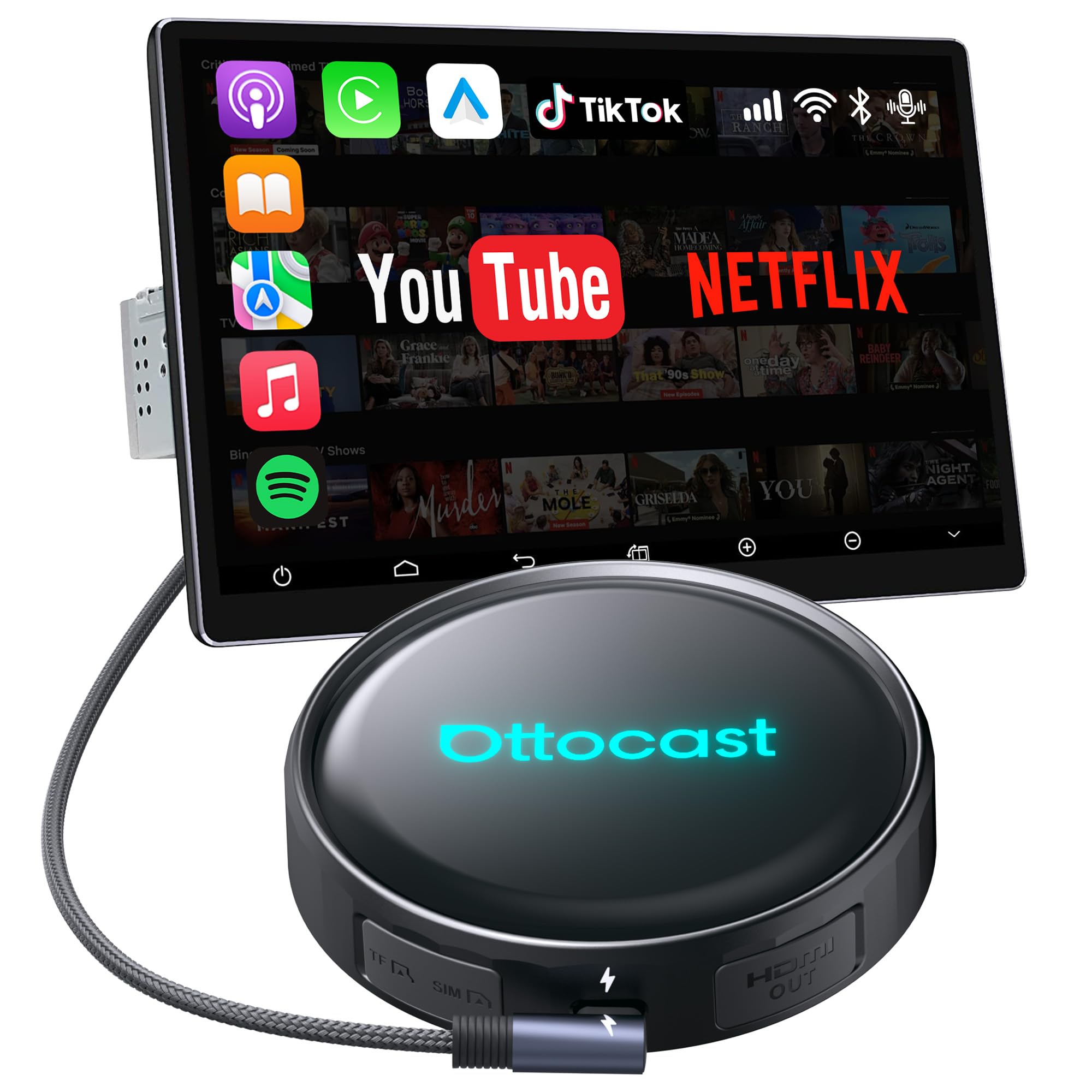 【最新AI BOX】Ottocast P3 PRO Amazon.com: OTTOCAST P3 Pro AI Box – Wireless CarPlay & Android
