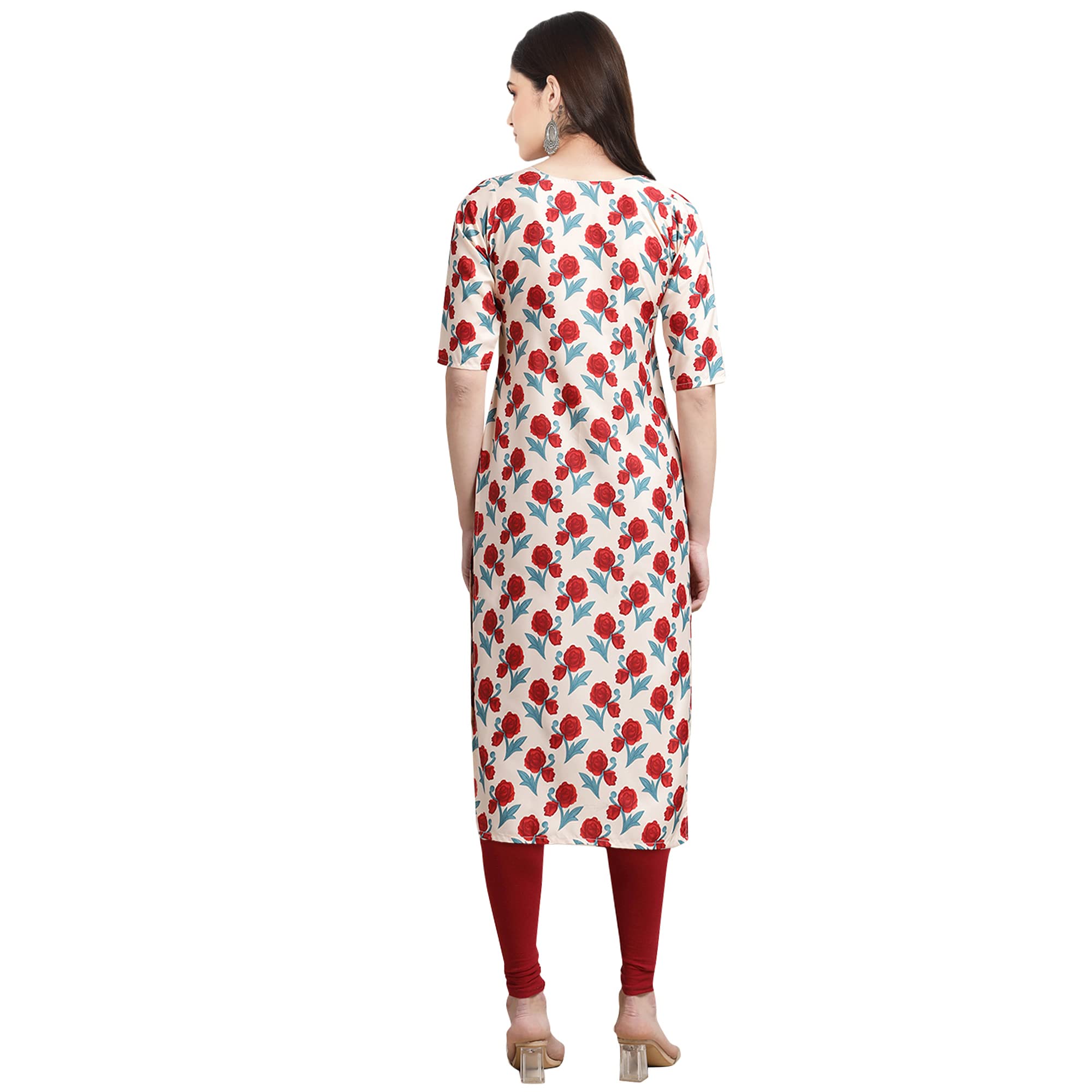 Pinkmint Women's Crepe Digital Print Straight Kurta [Pack Of 6] (Cke-333-342-343-338-328-340-S)