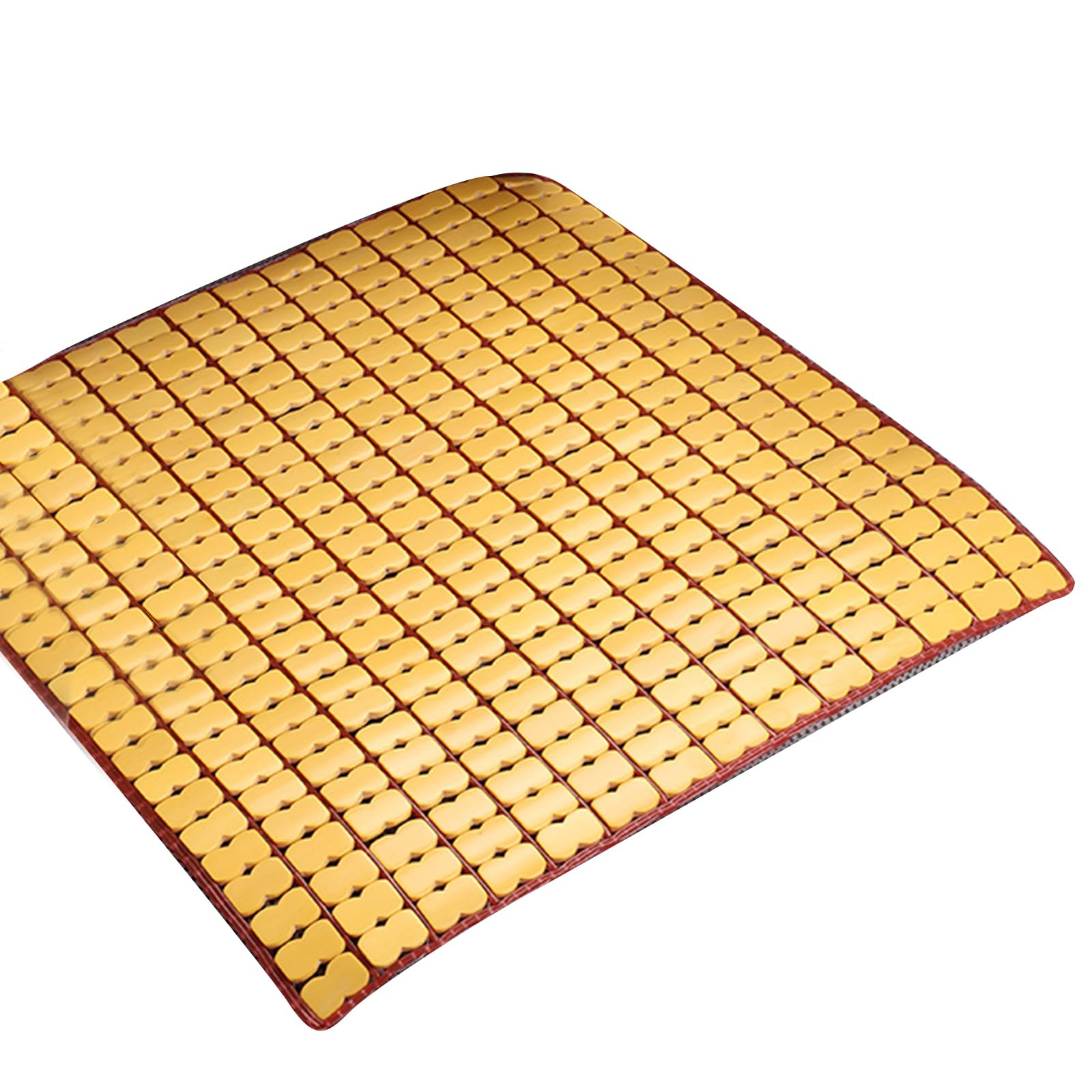 Tsophreniq Cool Wood Seats Cushion Mat for Car Seats Sofas and Chairs 50cm 45cm Square Pad Sofa Wood Mat