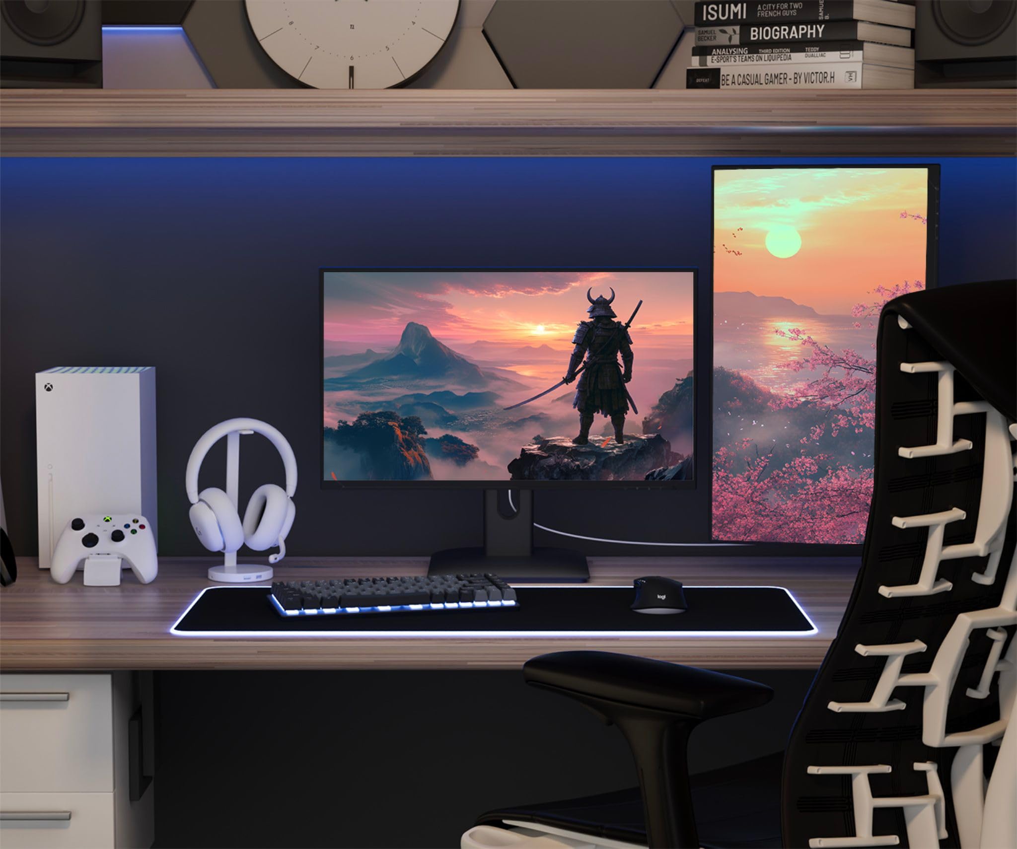 JAPANNEXT Wyświetlacz PC Gamer 23,8" IPS FullHD (1920 x 1080) 200 Hz 0,5 ms | Regulowana wysokość i nachylenie Wbudowane głośniki | G-Sync/FreeSync | JN-I238FHD200F