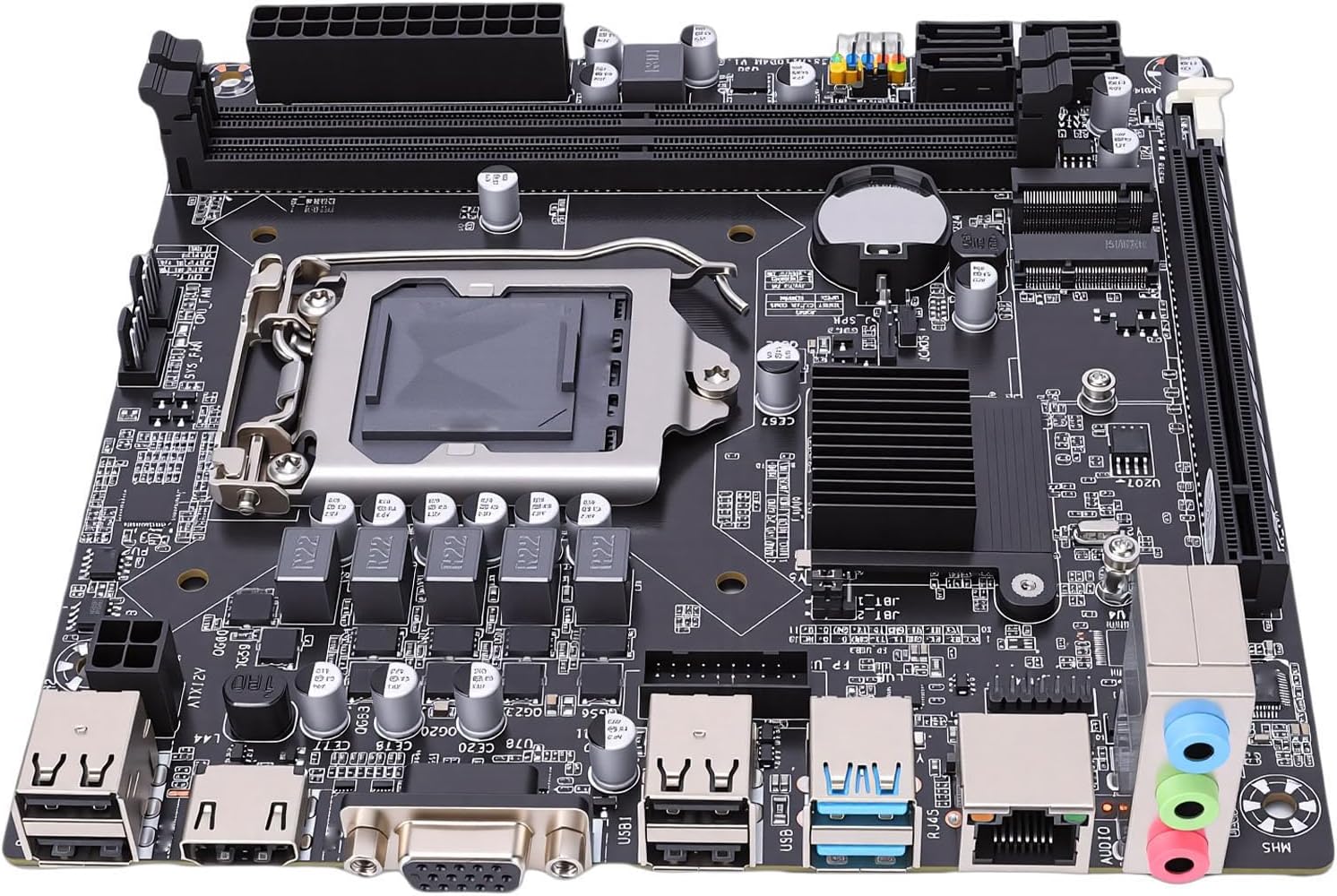 Fabater Mini ITX Motherboard, H110 Gaming Motherboard for 6th 7th 8th Gen LGA 1151, LGA 1151 with Dual Channel DDR4 2666MHz M.2 NVMe USB 3.0 for Gaming Compact PC Build