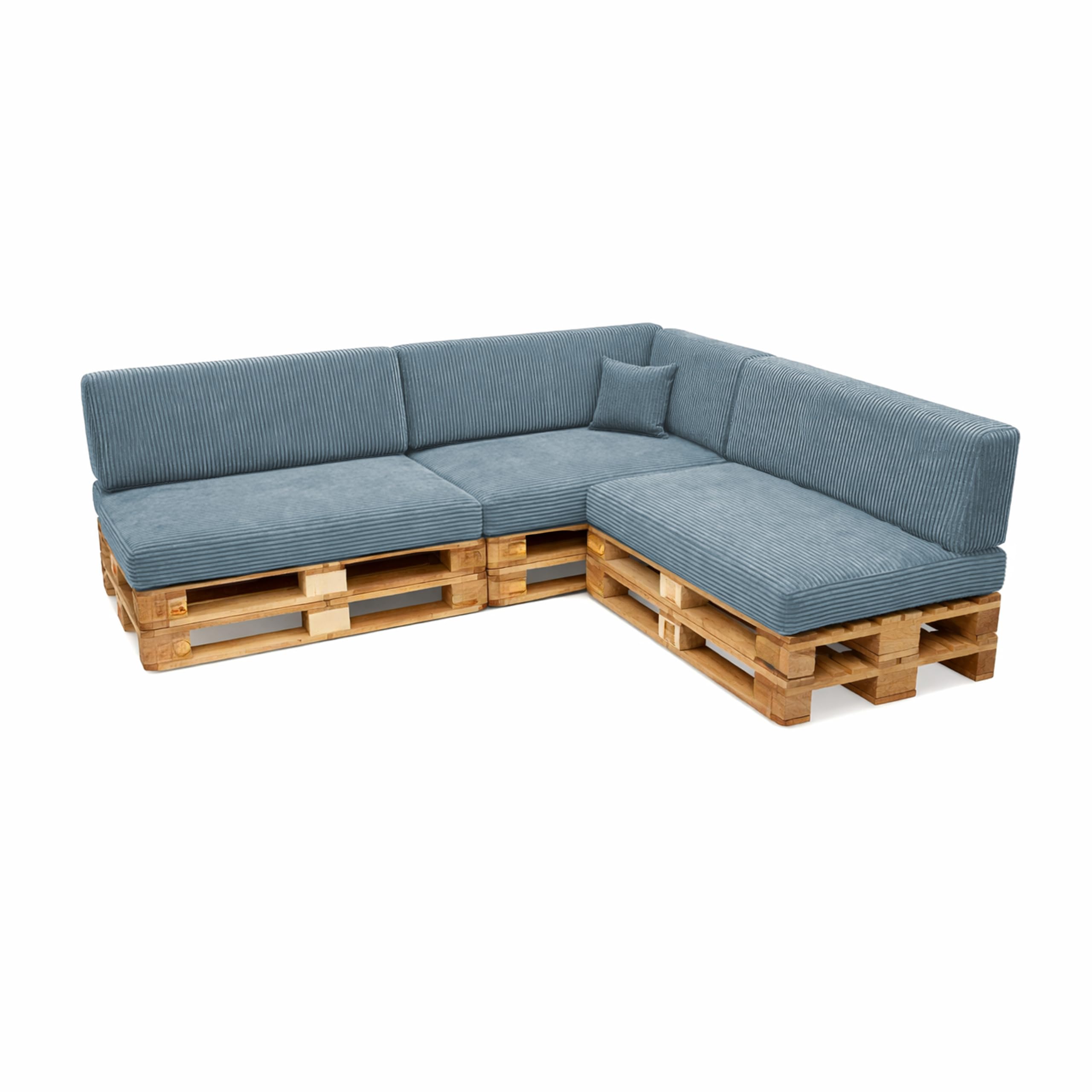 POKAR Euro Pallet Seating Set of 2: 1x seat cushion 120x80cm + 1x back cushion 120x40cm, cold foam, removable covers, Home Garden Furniture DIY, indoor outdoor pillow, without pallets, Beige — view 147