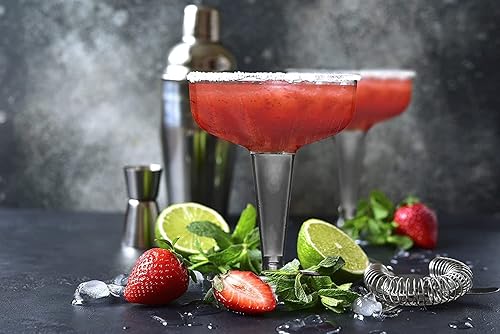 Miniatura 4 de DecorRack 48 copas de cóctel, copas de champán de plástico para fiestas, perfectas para fiestas al aire libre, bodas, picnic, tallo apilable,