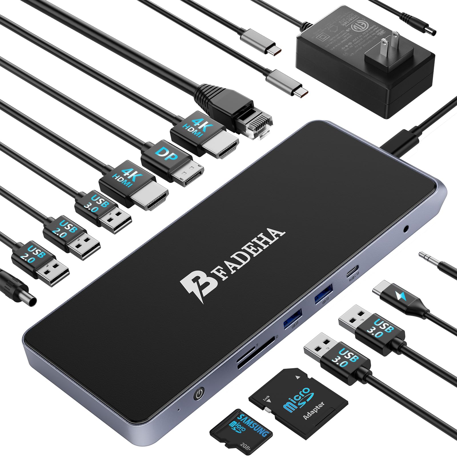 Amazon.com: BFADEHA USB C Universal Docking Station for 3 Monitors