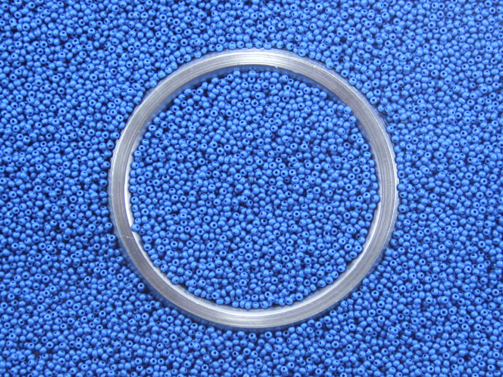 The Design Cart Bright Blue Opaque Preciosa Round Seed Beads (8/0-3.0 mm) (100 Grams) - for Embroidery, Beading, Jewellery Making, Art and Craft
