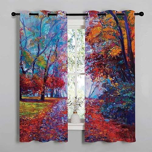 Miniatura 2 de YANFENQI Cortinas para Habitacion Cortinas para Habitacion - Cortinas opacas para puerta de vidrio, material opaco de 63 pulgadas de ancho por 63