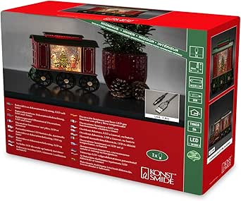 Konstsmide LED Kirche, Wassergefüllt, 5h Timer, Warm Weiße Diode