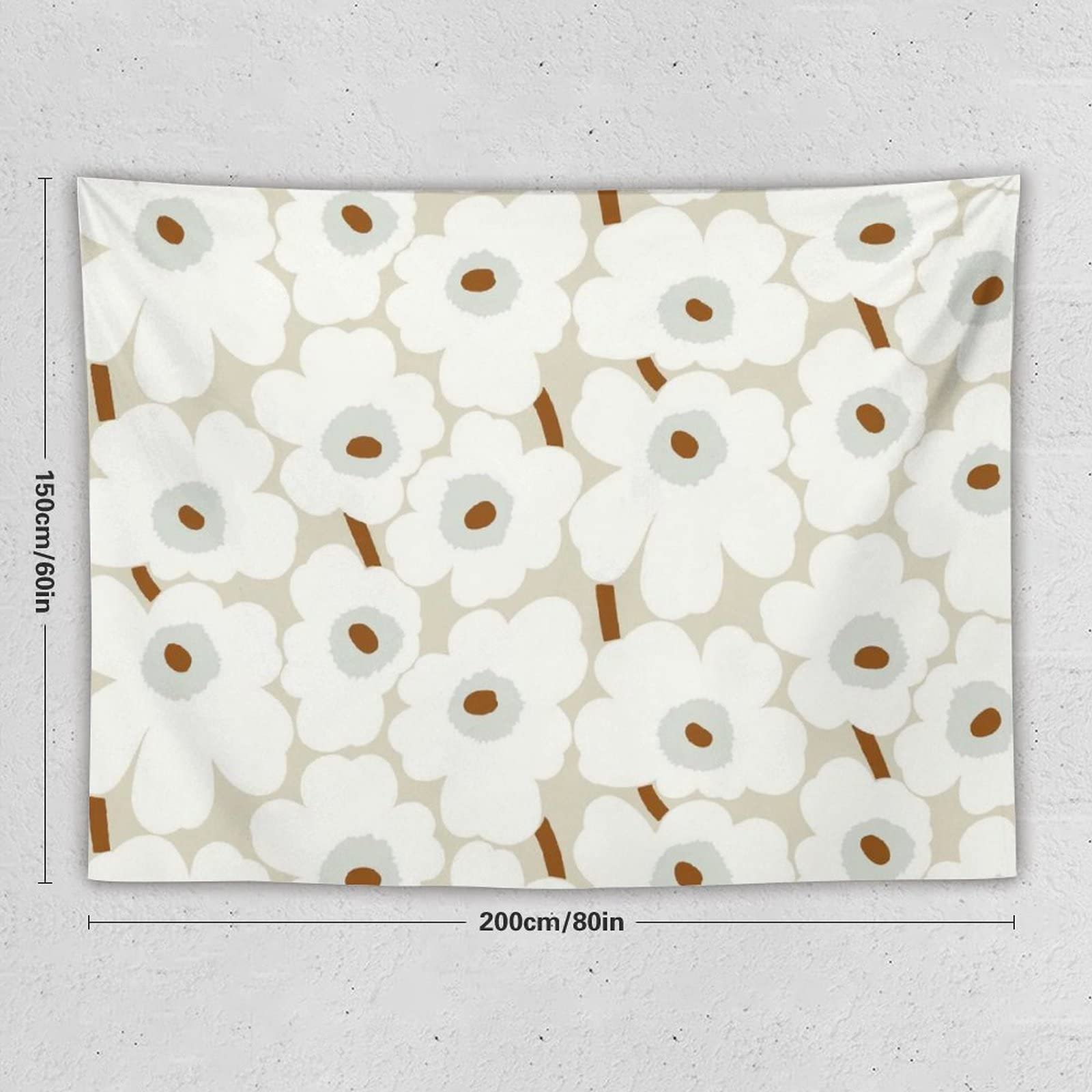 すもも❣️マリメッコ　ルミマルヤ　ホワイト　カーテン　タペストリー Amazon.co.jp: タペストリー マリメッコ 花柄 壁掛け おしゃれ 大判 布