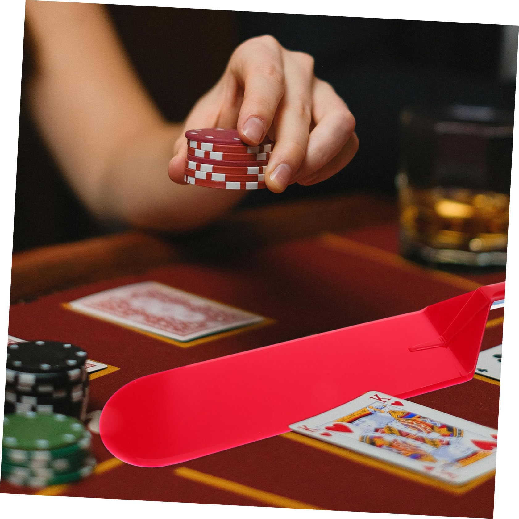 VICASKY 4 Pezzi Pala Per Carte Da Gioco Pala Portatile Riutilizzabile Accessori Per Carte In Plastica Per Rivenditori Per Da Poker Per Uso Domestico Per