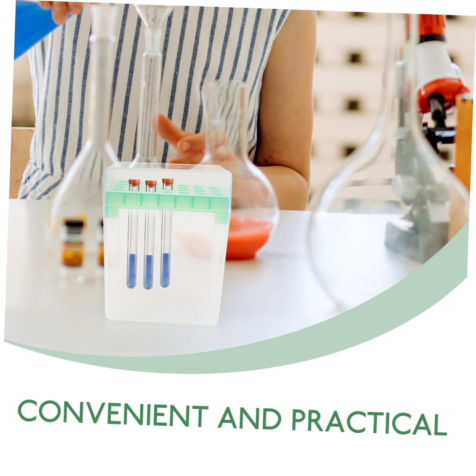 Gatuida 5pezzi Contenitore Per Provette Da Laboratorio Design Salvaspazio Portabile e Versatile Per Organizzazione e Stoccaggio Di Campioni e Materiali Di Laboratorio Capacità