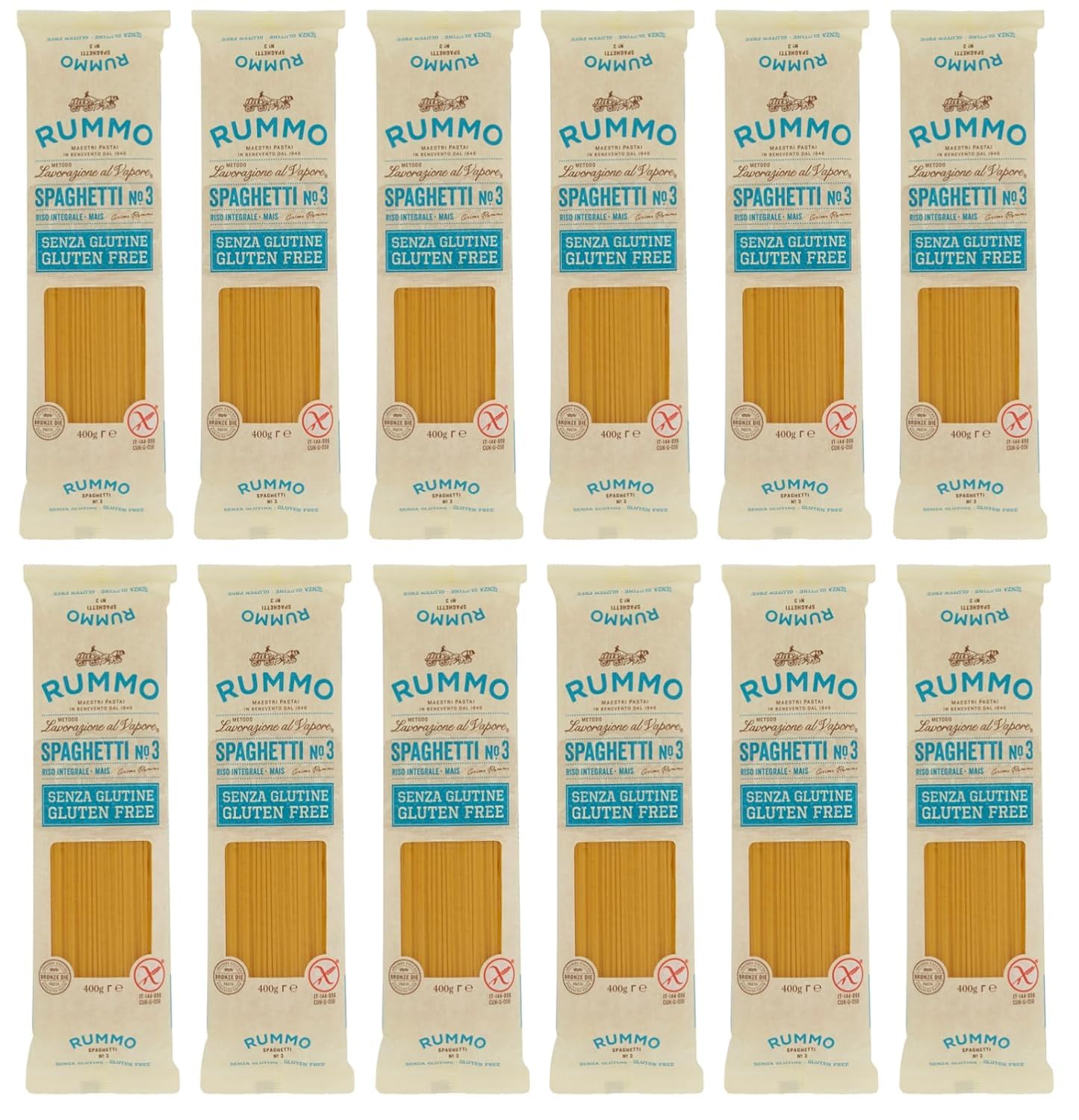 39er-Pack Testpaket Pasta Spaghetti Rummo Barilla Divella Senza Glutine, Glutenfreie Nudeln Italienische Pasta 400g