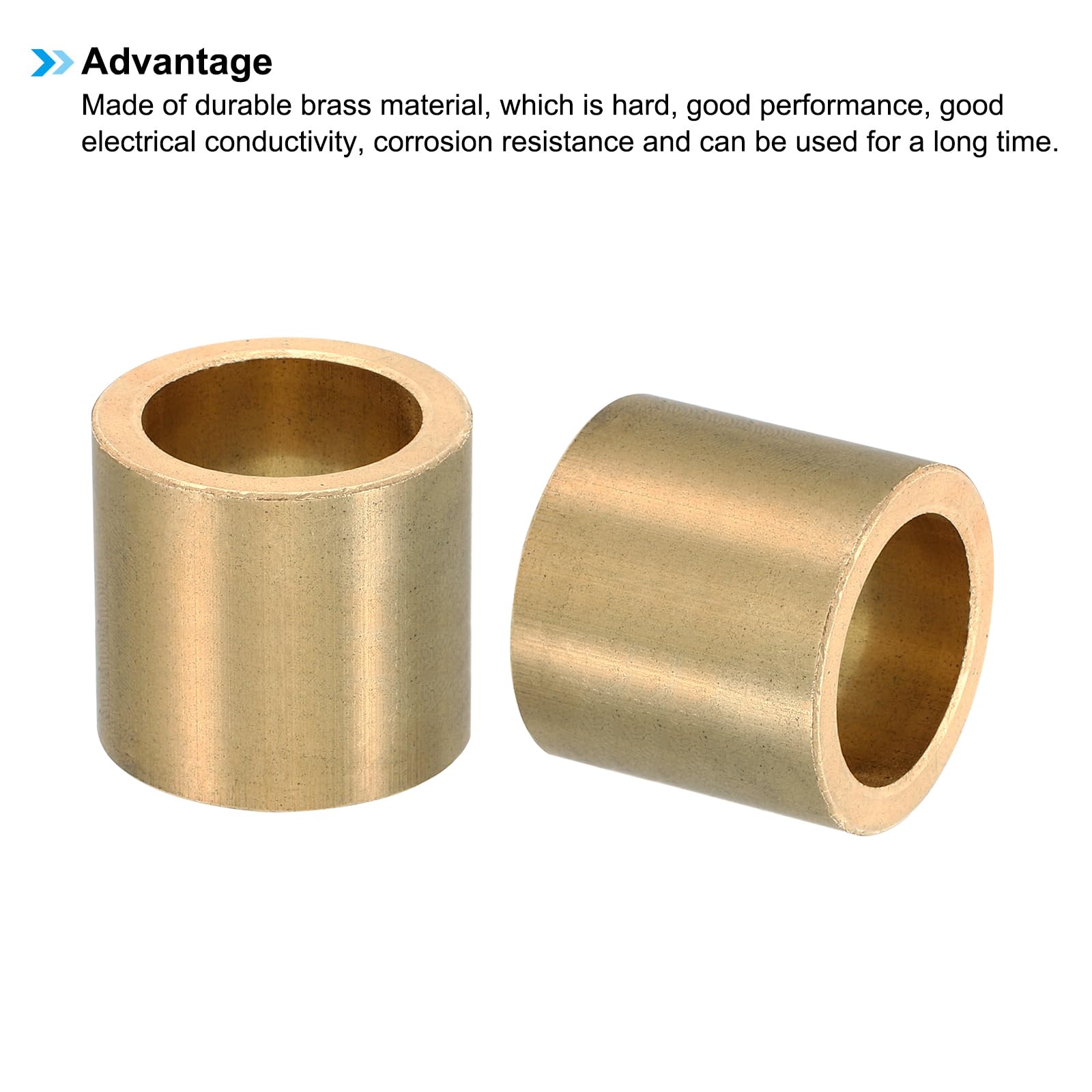 PATIKIL M22 Brass Spacers, 1 Pcs Metal Spacer Brass 22mm ID x 30mm OD x 30mm L Brass Spacers Screw Standoff for 7/8 Inch or M22 Screw - Image 4