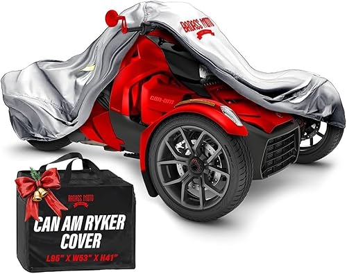 Vista 74 de Cubierta de protección para motocicleta de la marca Badass Motogear, con rayas reflectantes de seguridad nocturnas, escudos de calor, con badass