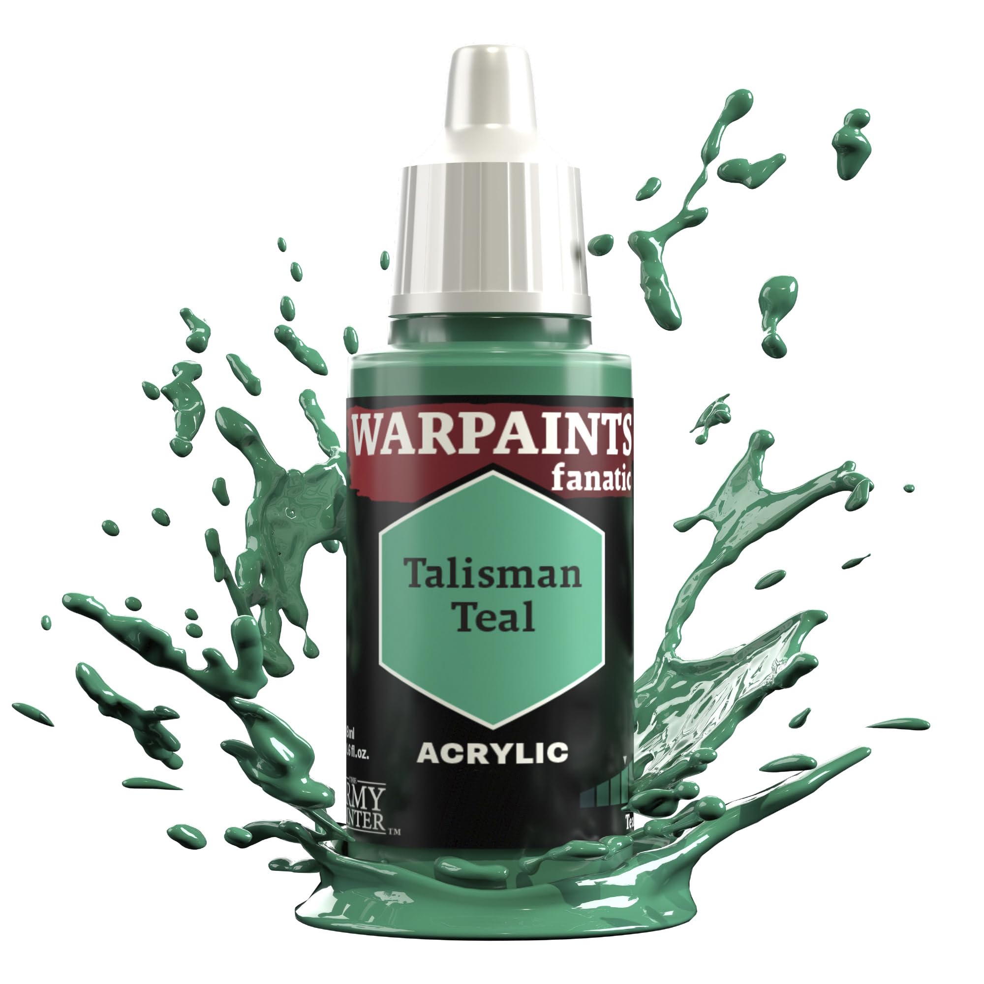 The Army Painter, Warpaints Fanatic Talisman Teal Single Acrylics, Miniature Hobby Painting, Quality Paint for Miniature Wargaming