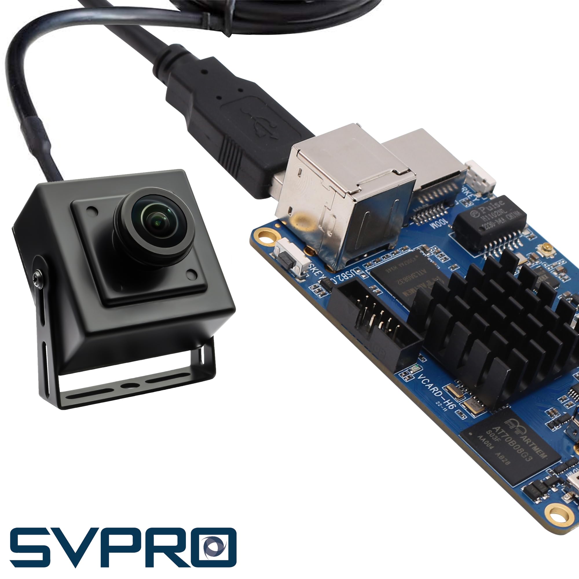 Svpro Fisheye - Telecamera USB da 5 MP, 30 fps, ultra grandangolare, a bassa luce, con sensore IMX335, per visione della macchina, sorveglianza di sicurezza, UVC Plug & Play per Windows/Mac/Linux