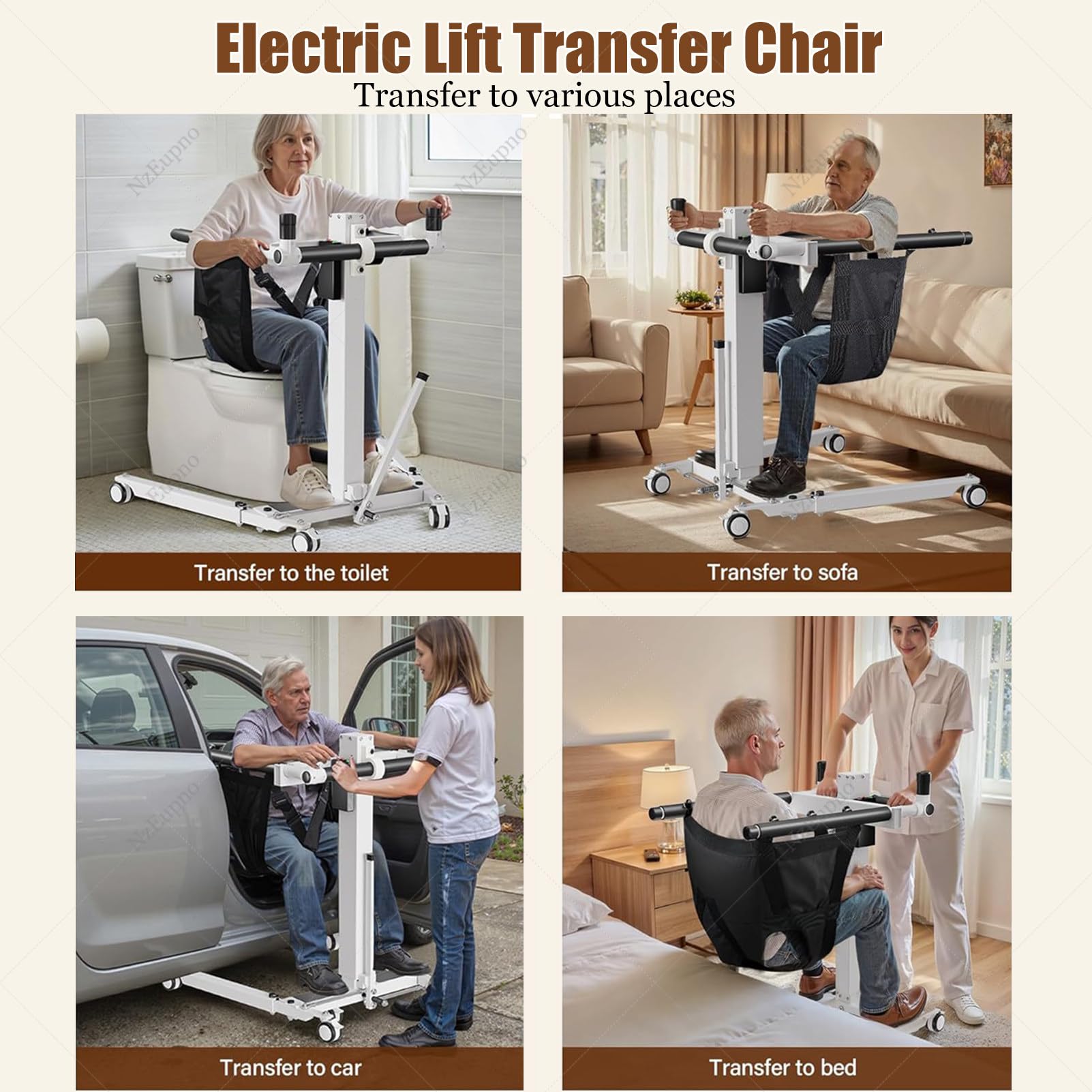 Silla elevadora para pacientes, dispositivo de asistencia para personas mayores y discapacitadas, silla de ruedas de lactancia para transferencia de coche, ayuda para sentarse y estar de pie para uso