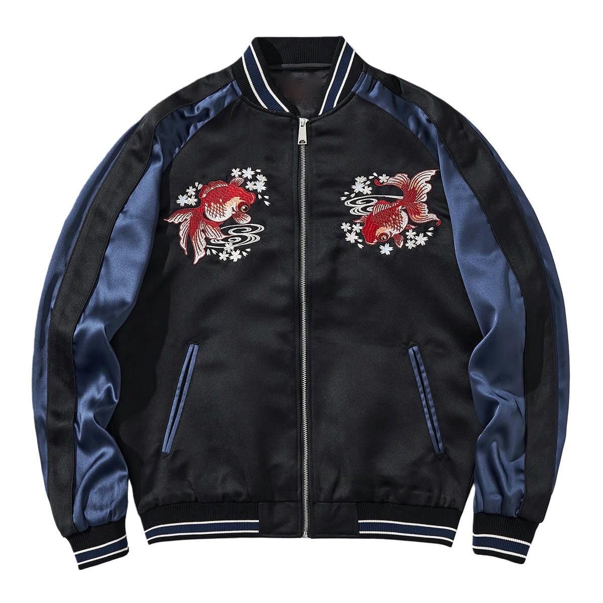 Męska kurtka baseballowa w chińskim stylu streetwear, prążkowany ściągacz