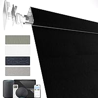 Vista 13 de MYshade - Persianas enrollables opacas personalizadas con cordón para ventanas, tela impermeable, fáciles de instalar