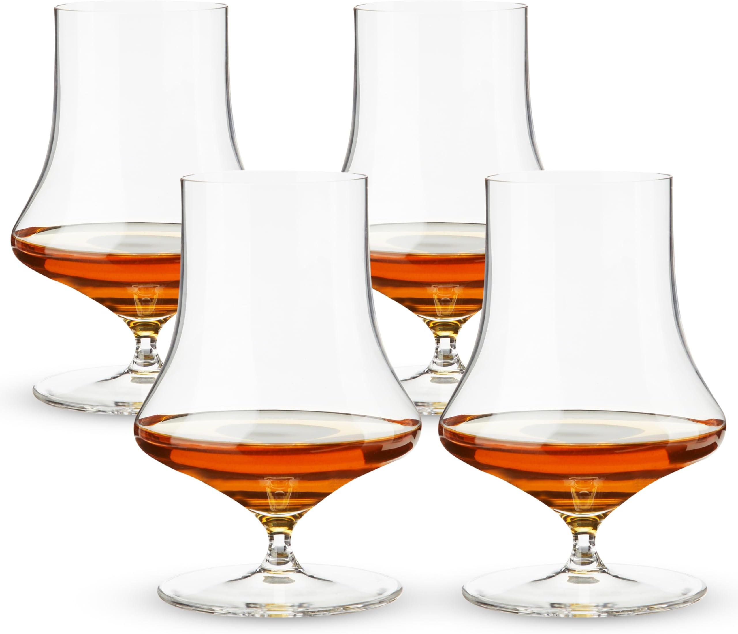 Willsberger Whiskey Glasses Set of 4 - European-Made Crystal, Modern Cocktail Glasses, Dishwasher Safe, Professional Quality Cocktail Glass Gift Set - 12.9 oz