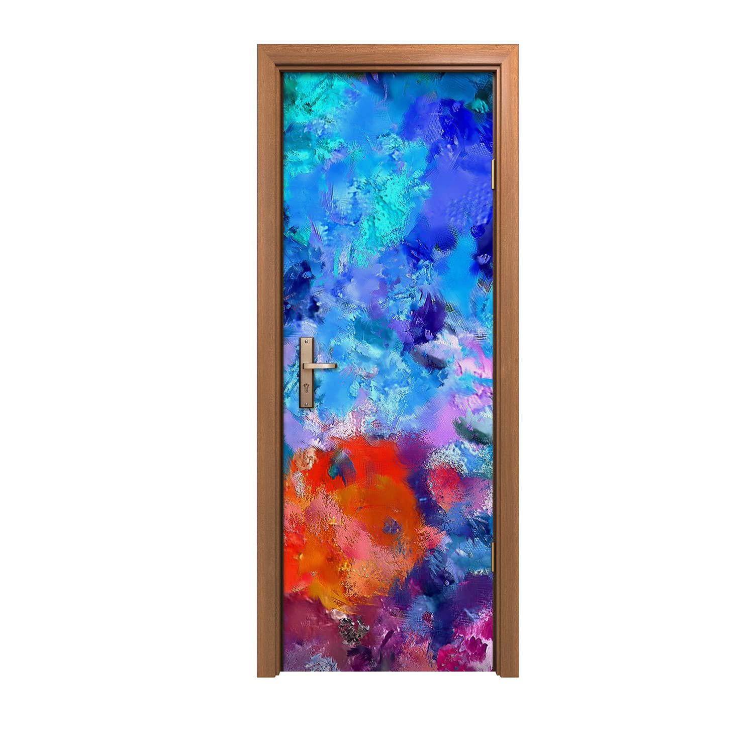 Autocollant de porte design d'intérieur Bohomazie Coloray 70x200cm déco murale