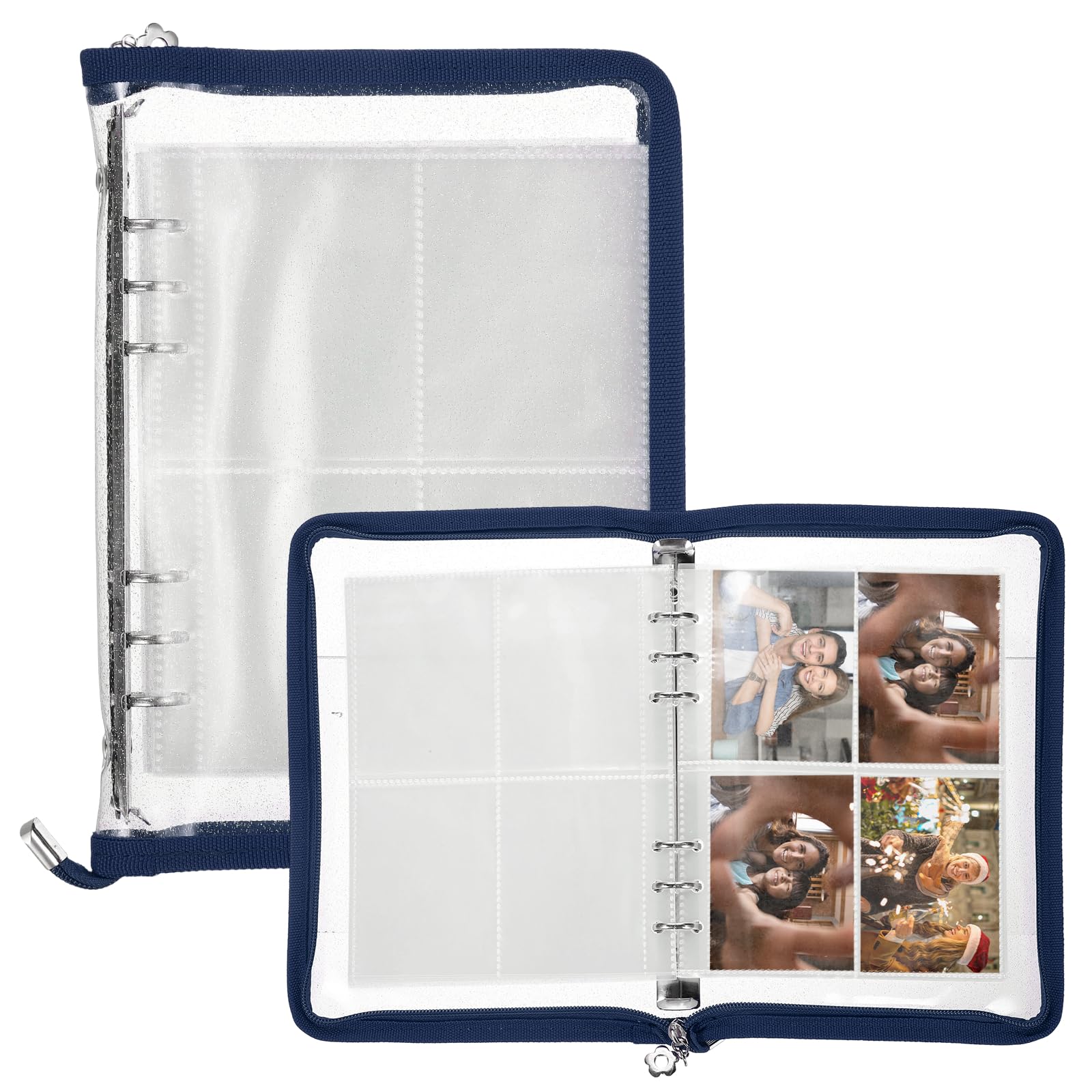 Classeur de cartes photo A5 anti-rayures pour ranger 160 souvenirs KPop bleus