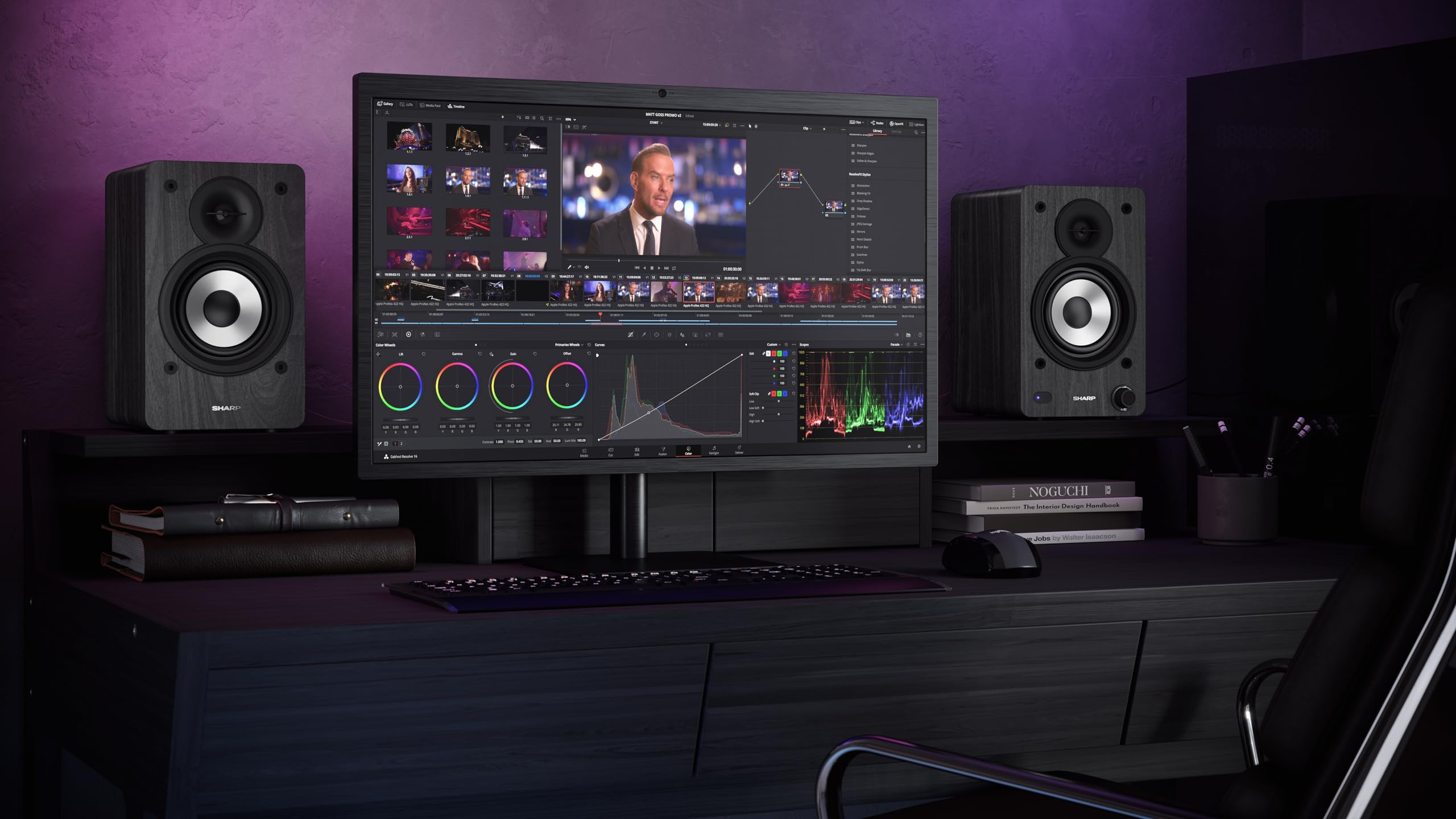 SHARP CP-SS30(BK) 60W RMS (2 x 30W) 2-Wege aktive Regallautsprecher – Kabellose Studiomonitore mit Bluetooth v5.0 Audiostreaming, USB-Wiedergabe, optischem Eingang, AUX- und RCA-Eingang – Schwarz | 60W RMS (2 x 30W), Kabellos, Bluetooth v5.0 Audiostreamin