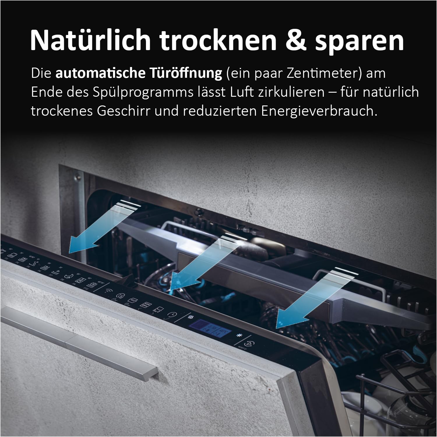 Haier Geschirrspüler teilintegriert 60 cm Washlens Plus Series 2 14 Maßgedecke 5 Programme automatische Türöffnung Besteckschublade leise XH 4C4F1S
